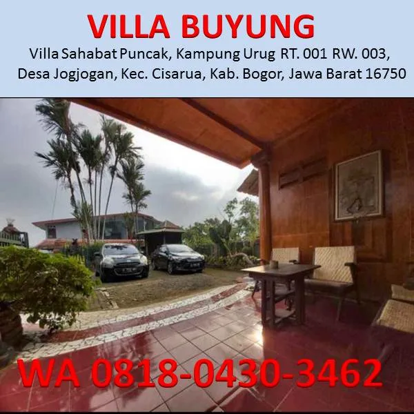 sewa villa di puncak cisarua bogor